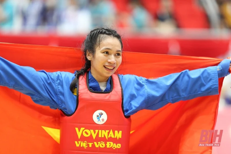 VĐV Vovinam Lê Thị Hiền giành HCV đầu tiên cho thể thao Thanh Hóa tại SEA Games 32