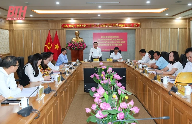 Đoàn ĐBQH tỉnh Thanh Hóa làm việc với UBND, Ủy ban MTTQ tỉnh và các cơ quan khối tư pháp