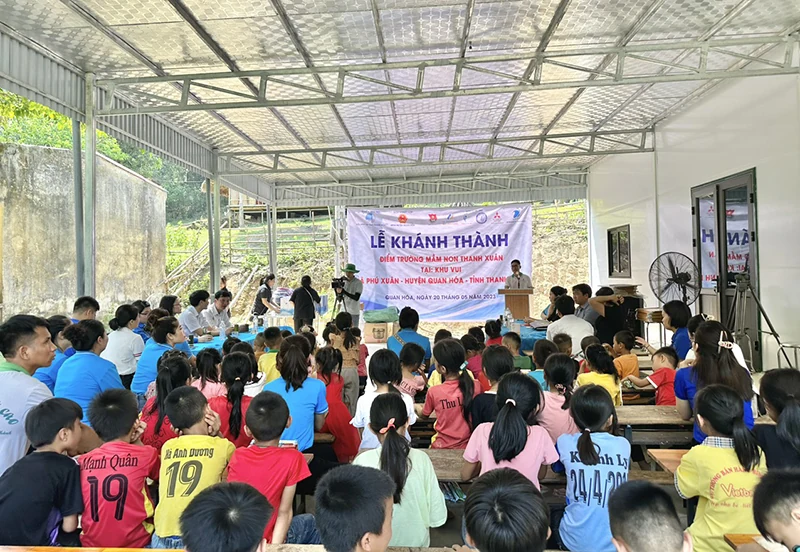 Khánh thành, bàn giao điểm trường “Vì trẻ em vùng cao” tại khu Vui, xã Phú Xuân (Quan Hóa)