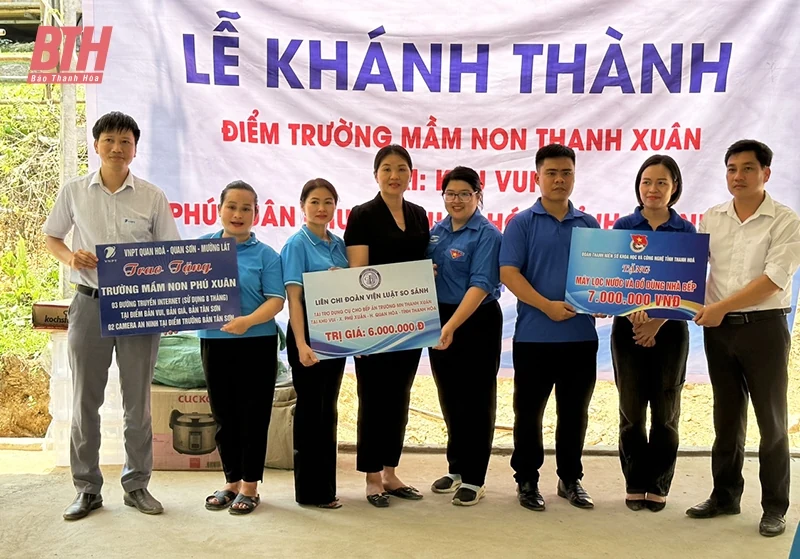 Khánh thành, bàn giao điểm trường “Vì trẻ em vùng cao” tại khu Vui, xã Phú Xuân (Quan Hóa)