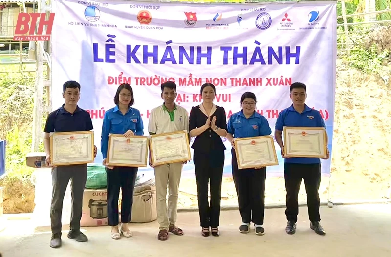 Khánh thành, bàn giao điểm trường “Vì trẻ em vùng cao” tại khu Vui, xã Phú Xuân (Quan Hóa)
