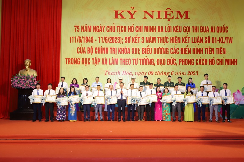 Thanh Hóa kỷ niệm trọng thể 75 năm ngày Chủ tịch Hồ Chí Minh ra Lời kêu gọi thi đua ái quốc và sơ kết 3 năm thực hiện Kết luận số 01-KL/TW của Bộ Chính trị