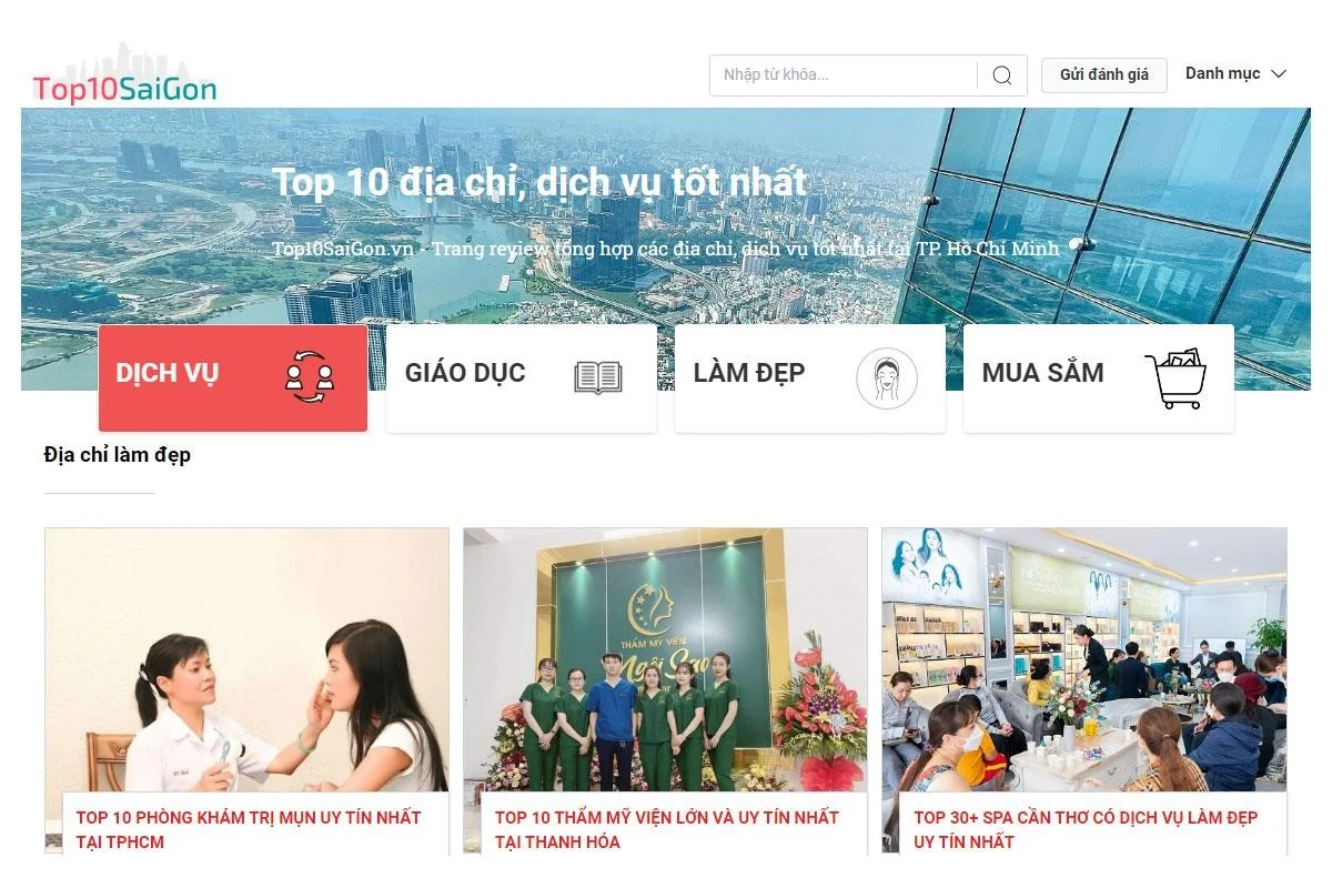 Top10SaiGon - Website review Top công ty, dịch vụ TPHCM