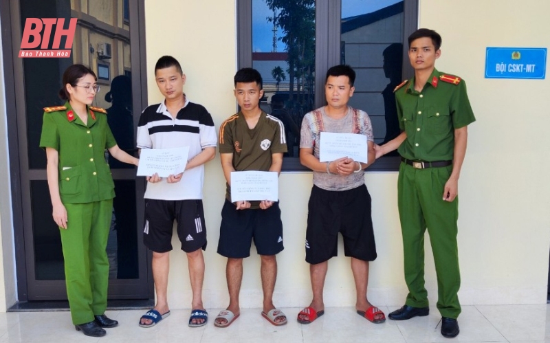 Công an huyện Triệu Sơn bắt giữ 5 đối tượng mua bán ma túy