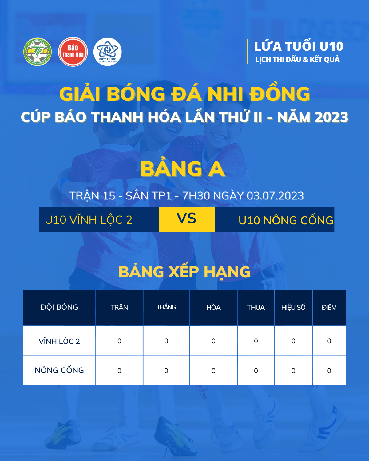 Quyết tháo mác “ẩn số”, Vĩnh Lộc 2 đặt mục tiêu giành huy chương ở giải Bóng đá Nhi đồng Cúp Báo Thanh Hóa lần thứ II - 2023