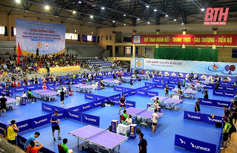 Khai mạc Giải Bóng bàn các Câu lạc bộ tỉnh Thanh Hóa mở rộng - Cúp Long Thành năm 2023