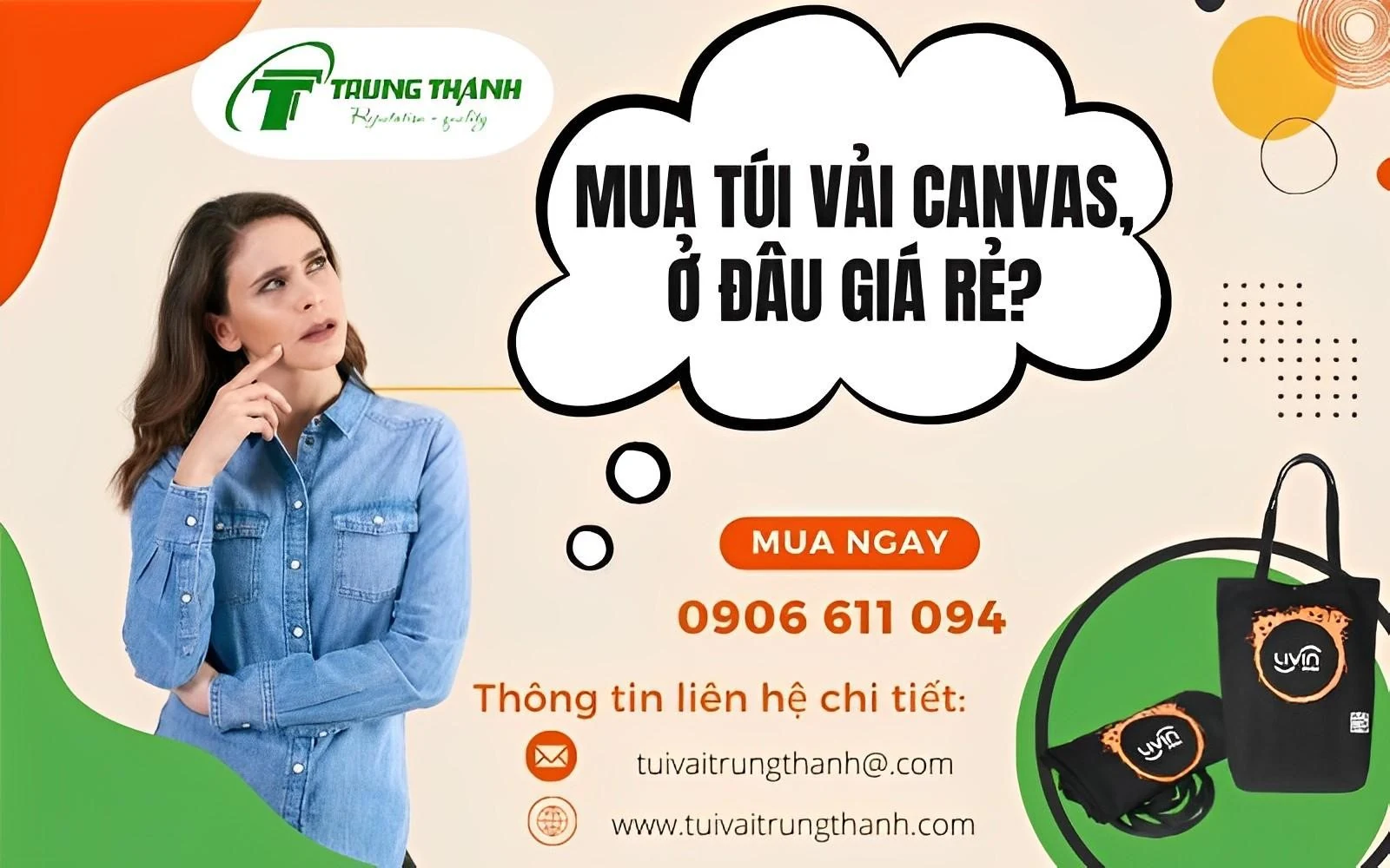 Trung Thành - xưởng may túi vải Canvas giá rẻ tại Thanh Hóa