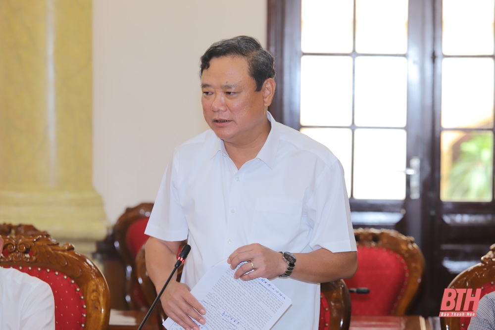 Đoàn khảo sát của Ban Tổ chức Trung ương làm việc với Ban Thường vụ Tỉnh ủy về thi hành Điều lệ Đảng tại Đảng bộ tỉnh Thanh Hóa