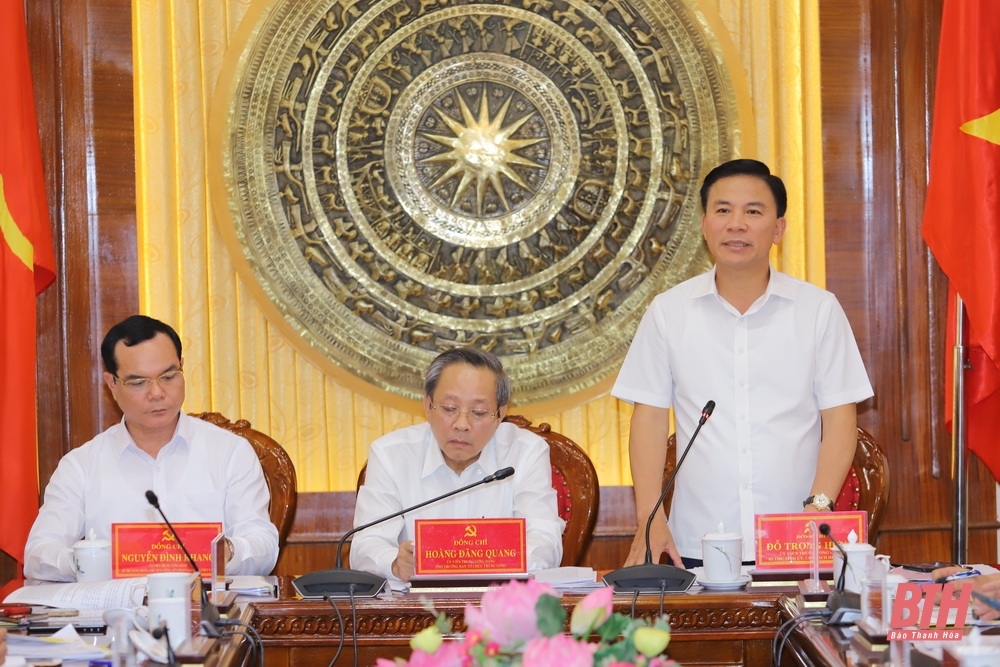 Đoàn khảo sát của Ban Tổ chức Trung ương làm việc với Ban Thường vụ Tỉnh ủy về thi hành Điều lệ Đảng tại Đảng bộ tỉnh Thanh Hóa