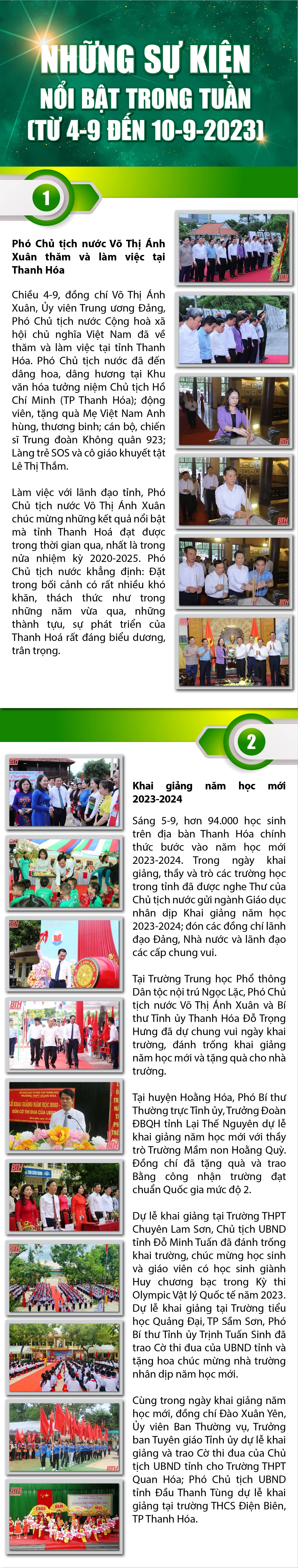 [Infographics] - Những sự kiện nổi bật trong tuần