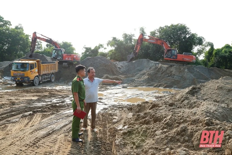 Huyện Vĩnh Lộc tăng cường xử lý hoạt động kinh doanh, khai thác cát, sỏi trái phép