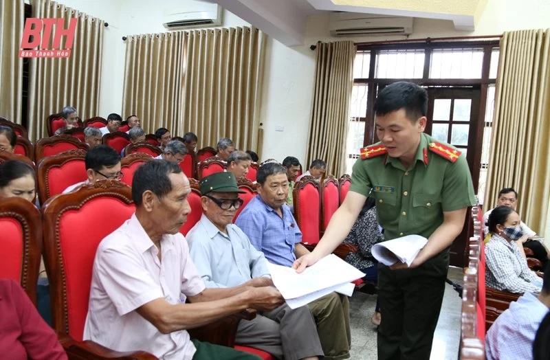 Công an huyện Thiệu Hóa phối hợp tổ chức hội nghị Lắng nghe ý kiến Nhân dân