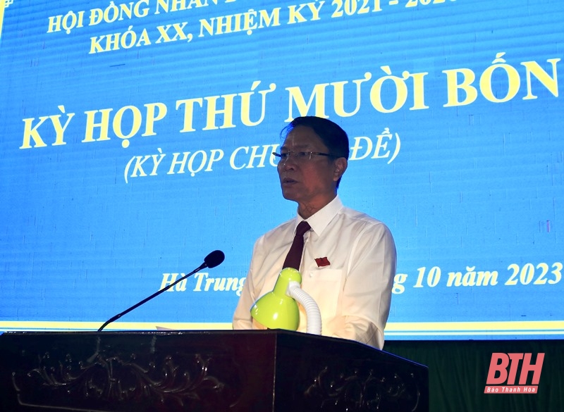 HĐND huyện Hà Trung tổ chức kỳ họp chuyên đề quyết định một số nội dung quan trọng