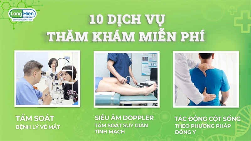 Hệ thống Nhà thuốc Long Hiền tổ chức thăm khám sức khỏe miễn phí