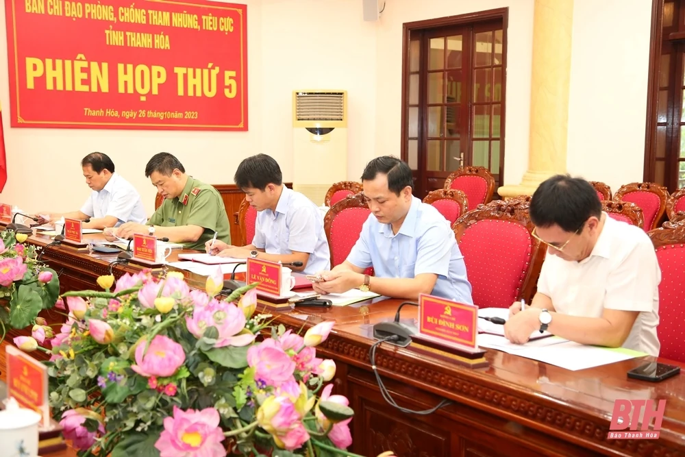 Phiên họp thứ 5 Ban Chỉ đạo phòng, chống tham nhũng, tiêu cực tỉnh Thanh Hóa