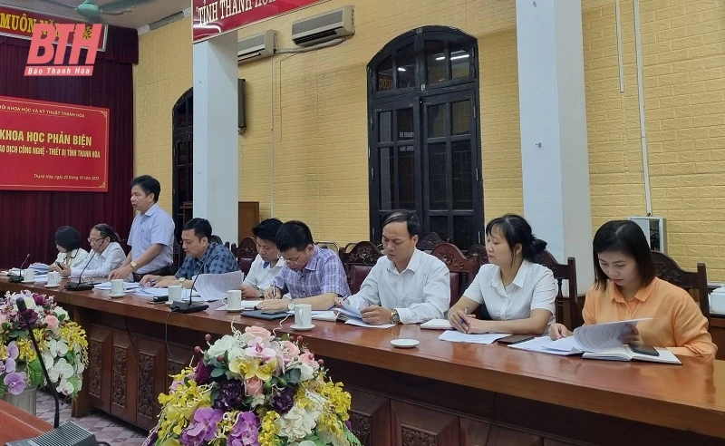 Hội thảo khoa học phản biện “Đề án xây dựng sàn giao dịch công nghệ - thiết bị tỉnh Thanh Hóa”