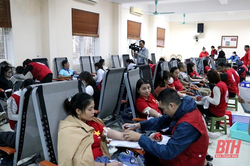 Thu 635 đơn vị máu từ Ngày hội hiến máu tình nguyện thị xã Bỉm Sơn