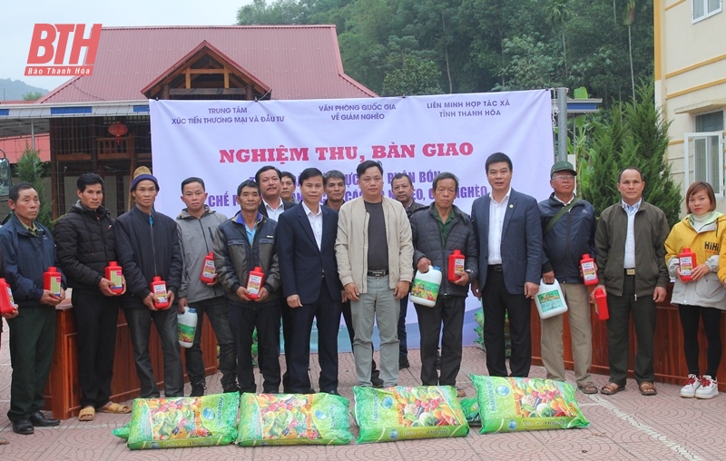 80 hộ nghèo, cận nghèo ở huyện Bá Thước được hỗ trợ vật tư sản xuất cây dược liệu hữu cơ