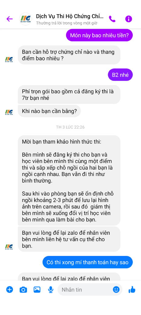 Cảnh giác lừa đảo thi hộ chứng chỉ tiếng Anh