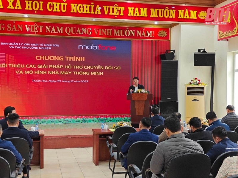 MobiFone tỉnh Thanh Hóa phối hợp với Ban quản lý Khu Kinh tế Nghi Sơn và các Khu công nghiệp tỉnh tổ chức hội thảo chuyển đổi số