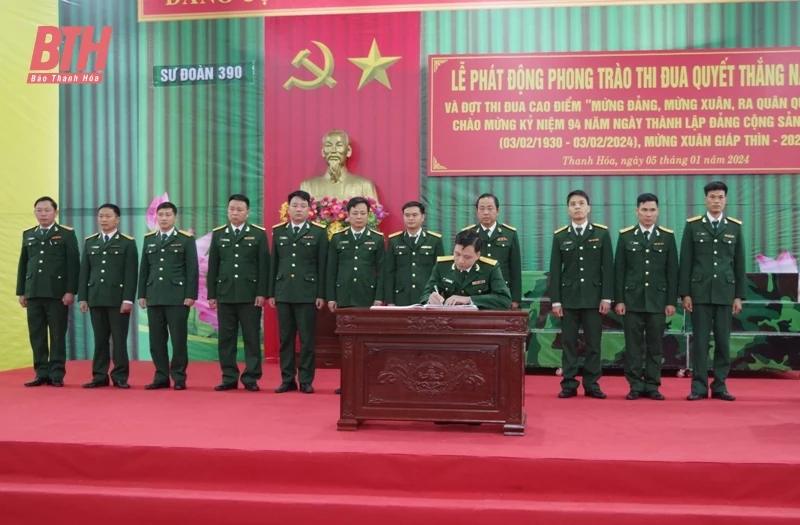 Sư đoàn 390 phát động phong trào thi đua quyết thắng năm 2024 