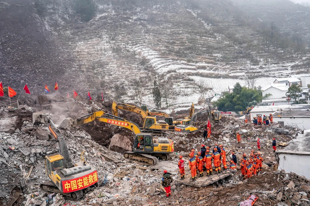 Trung Quốc: Số người thiệt mạng trong trận lở đất vẫn không ngừng tăng lên