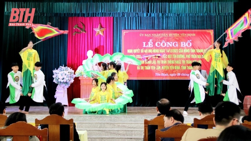 Công bố Nghị quyết của HĐND tỉnh về việc đặt tên đường, phố trên địa bàn huyện Yên Định