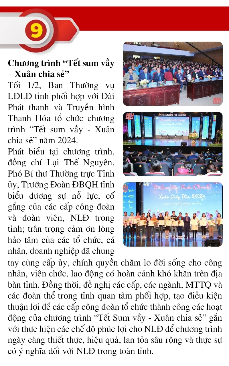 Những sự kiện nổi bật trong tuần