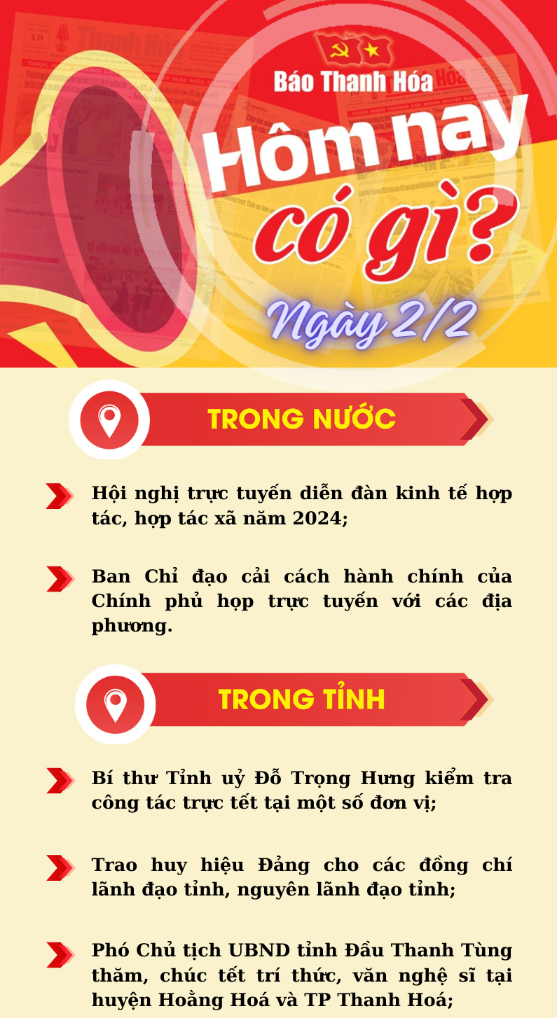 Hôm nay có gì? - Sự kiện nổi bật ngày 2/2/2024