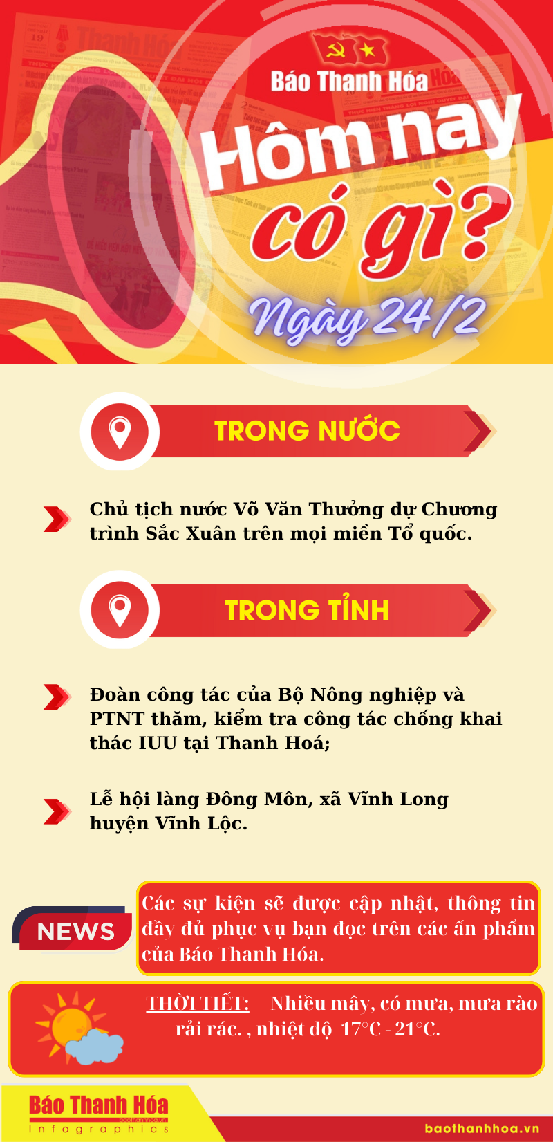 Hôm nay có gì? - Sự kiện nổi bật ngày 24/2/2024