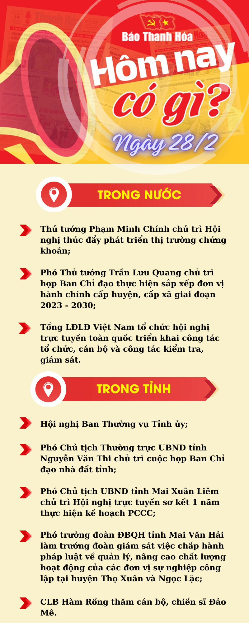 Hôm nay có gì? - Sự kiện nổi bật ngày 28/2/2024