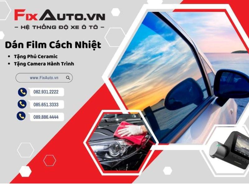 Dán phim cách nhiệt ô tô tại FixAuto - Trải nghiệm công nghệ tiên tiến