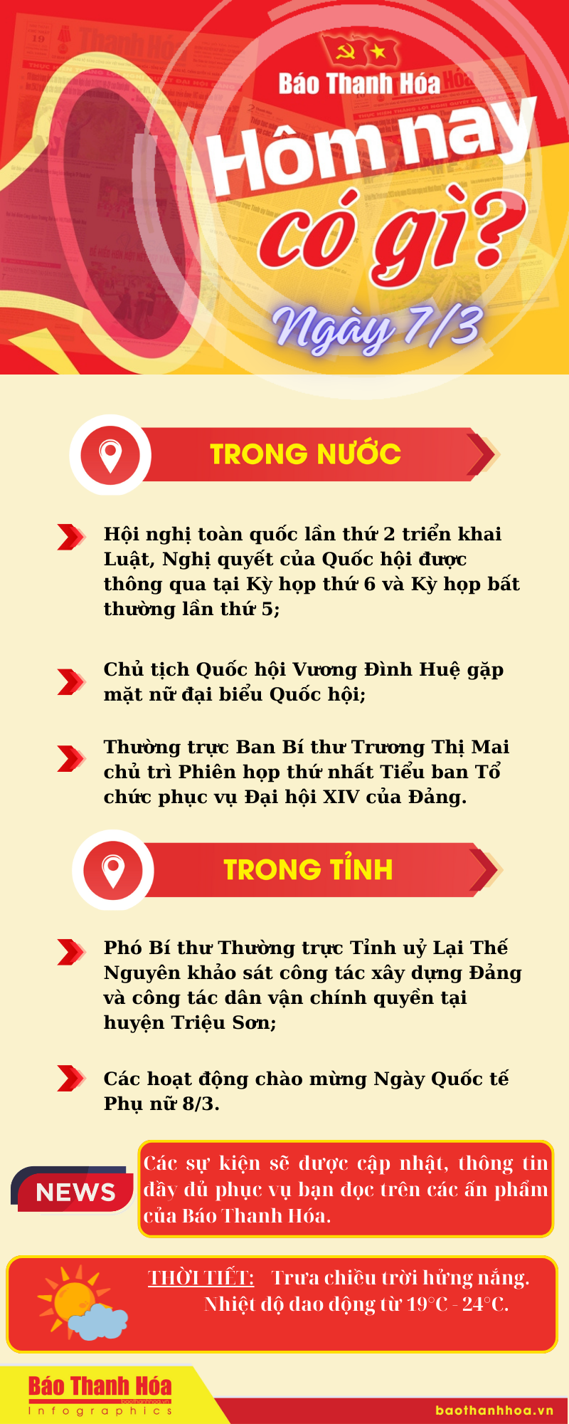 Hôm nay có gì? - Sự kiện nổi bật ngày 7/3/2024