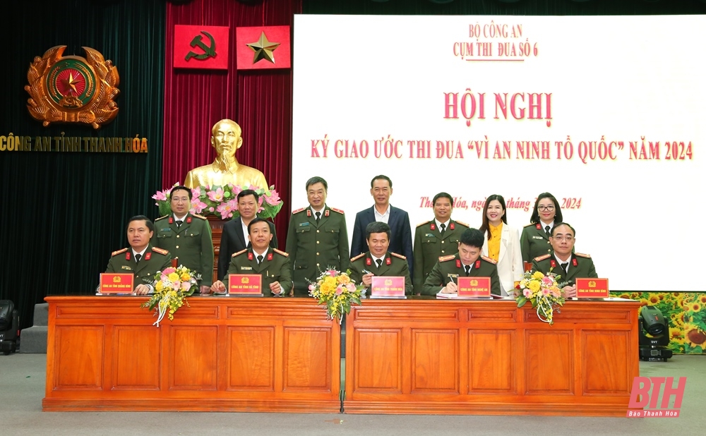 Cụm thi đua số 6 (Bộ Công an) ký giao ước thi đua “Vì an ninh Tổ quốc” năm 2024