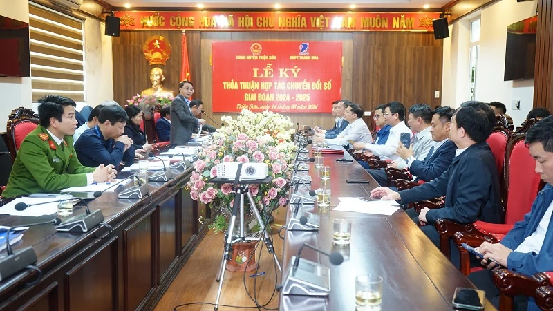 Huyện Triệu Sơn và VNPT Thanh Hóa ký kết thoả thuận hợp tác chuyển đổi số giai đoạn 2024-2025