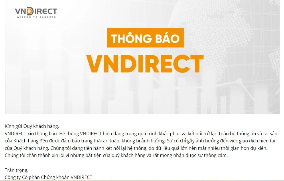 VNDirect bị tấn công mạng, Ủy ban Chứng khoán Nhà nước ra cảnh báo khẩn