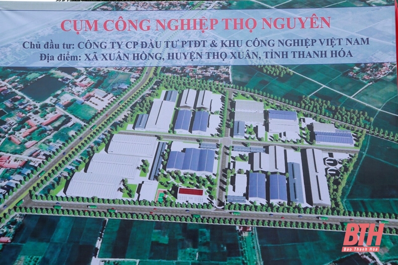 Khởi công dự án đầu tư xây dựng hạ tầng kỹ thuật cụm công nghiệp Thọ Nguyên