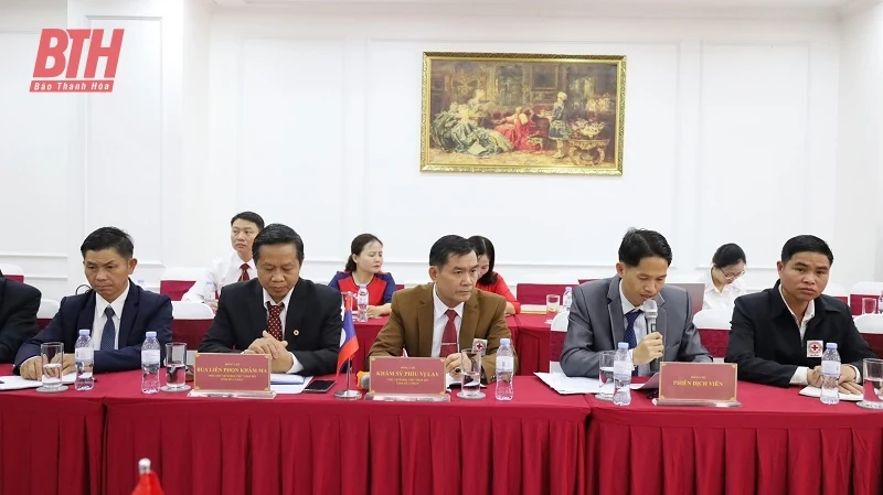 Đẩy mạnh các hoạt động hợp tác giữa Hội Chữ Thập đỏ hai tỉnh Thanh Hóa - Hủa Phăn (Lào)