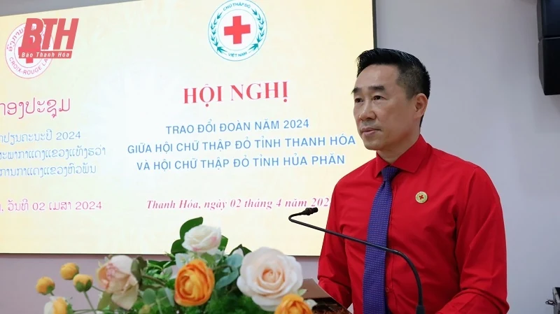 Đẩy mạnh các hoạt động hợp tác giữa Hội Chữ Thập đỏ hai tỉnh Thanh Hóa - Hủa Phăn (Lào)