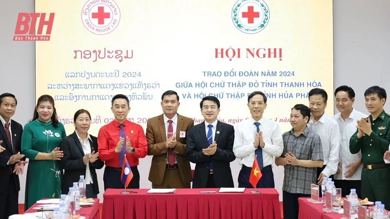 Đẩy mạnh các hoạt động hợp tác giữa Hội Chữ Thập đỏ hai tỉnh Thanh Hóa - Hủa Phăn (Lào)