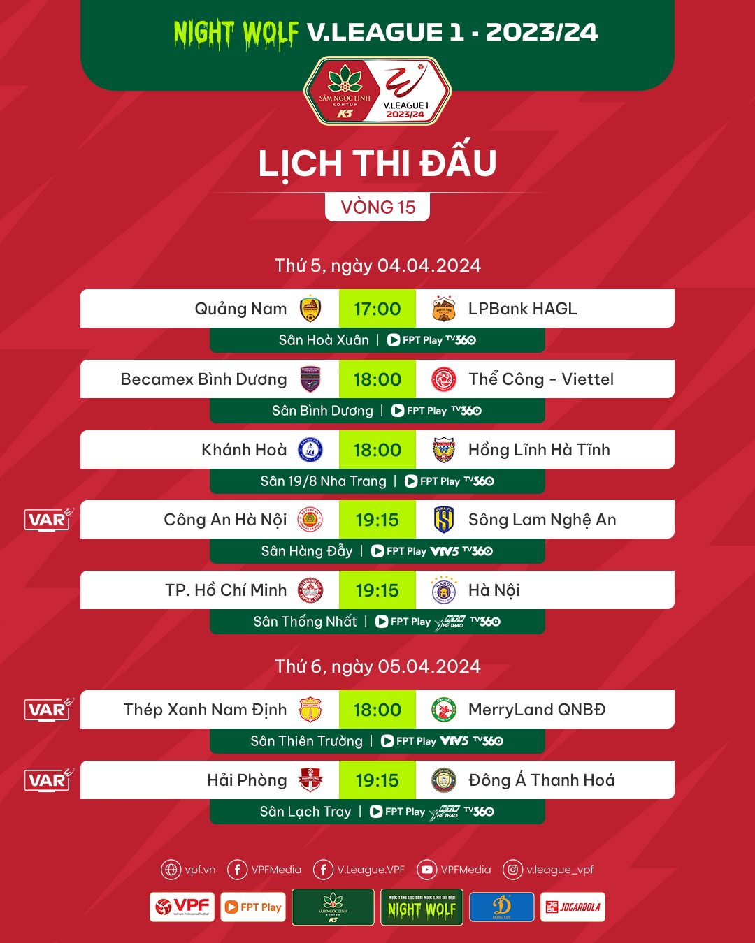 Vòng 15 V.League 1: Duyên nợ xứ Thanh - đất Cảng!