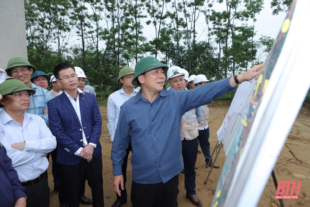 Bí thư Tỉnh ủy Đỗ Trọng Hưng kiểm tra tiến độ một số công trình trọng điểm tại Hoằng Hóa