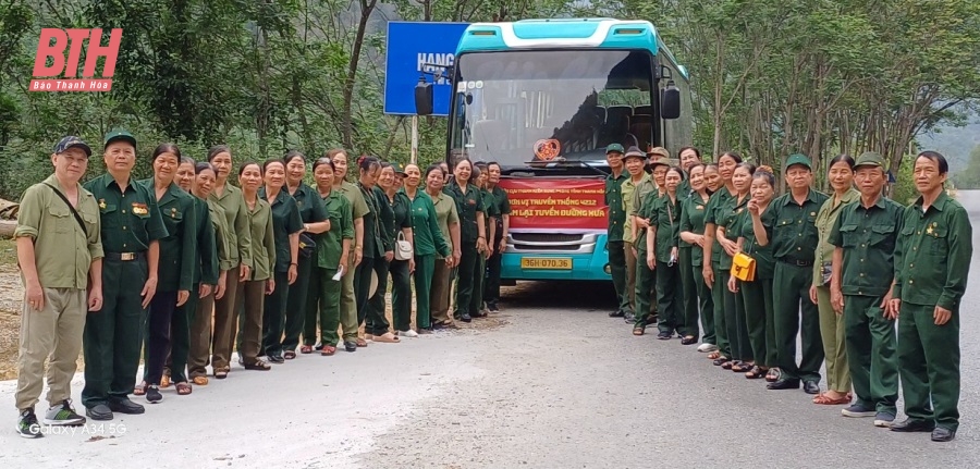 Đơn vị 4212-P37 Thanh niên xung phong Thanh Hóa thăm lại tuyến đường xưa và tặng quà tri ân