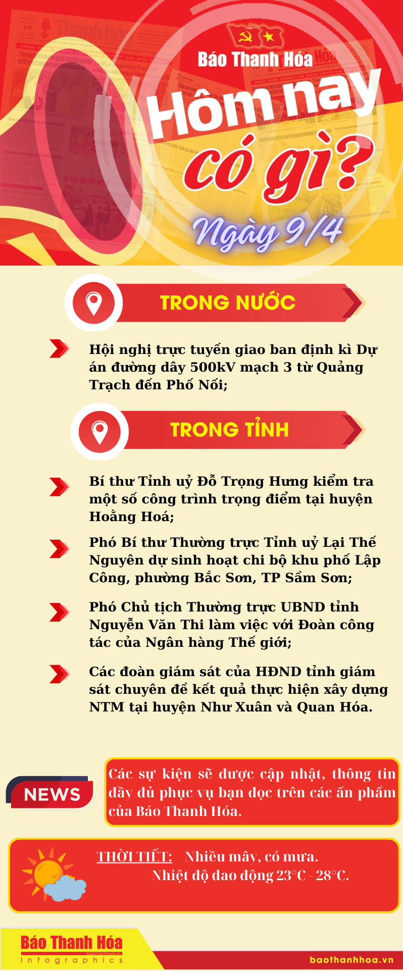 Hôm nay có gì? - Sự kiện nổi bật ngày 9/4/2024