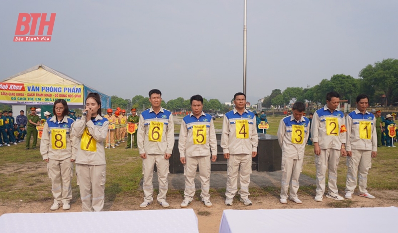 Hội thi nghiệp vụ chữa cháy và cứu nạn, cứu hộ “Tổ liên gia an toàn phòng cháy, chữa cháy” huyện Như Thanh