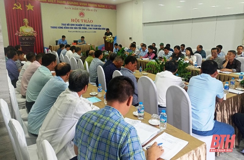 Trao đổi kinh nghiệm về công tác dân vận vùng đồng bào dân tộc Mông tỉnh Thanh Hóa