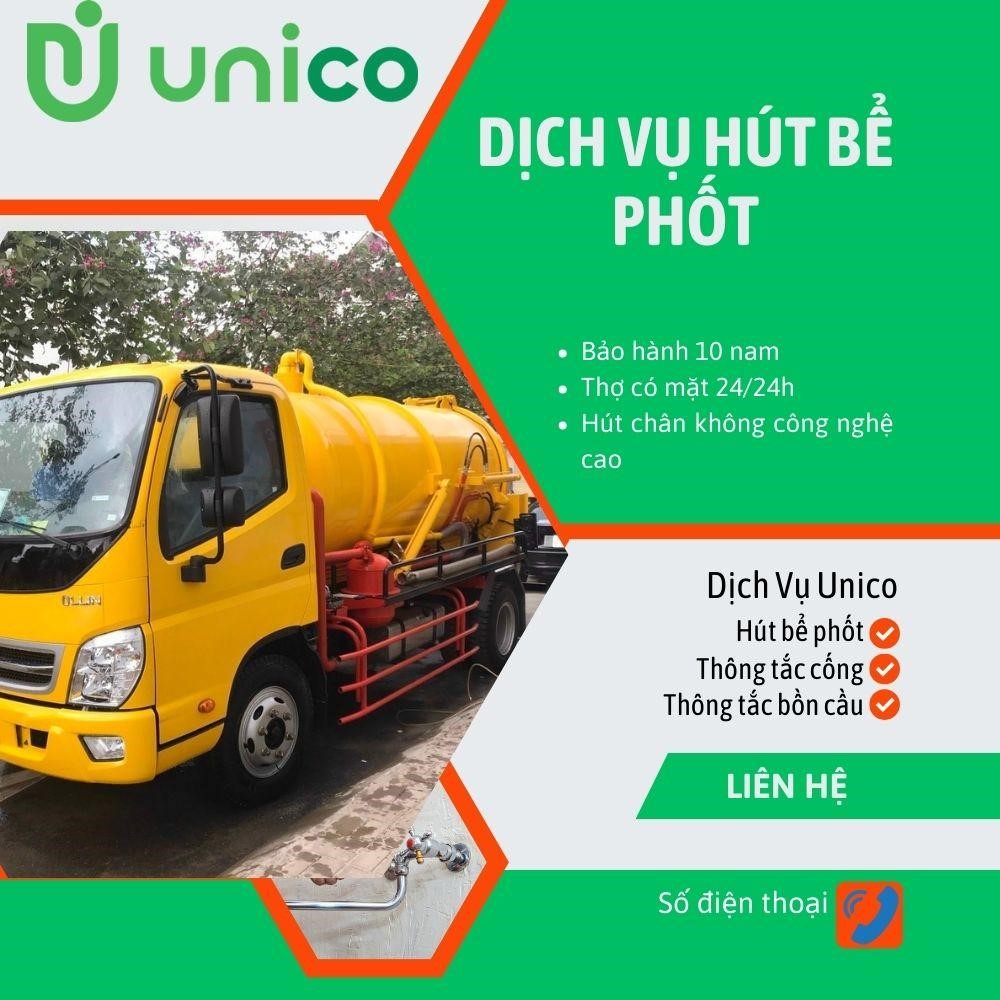 Công ty Vệ sinh môi trường Unico: Địa chỉ hút bể phốt uy tín