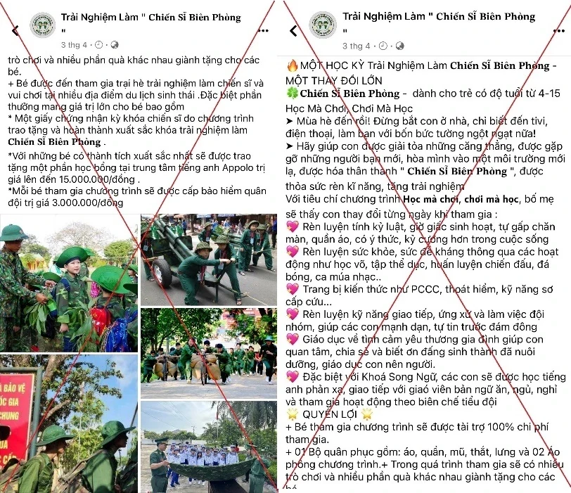 Cảnh giác với bẫy lừa đảo mạo danh học kỳ công an, 'trại hè quân đội'