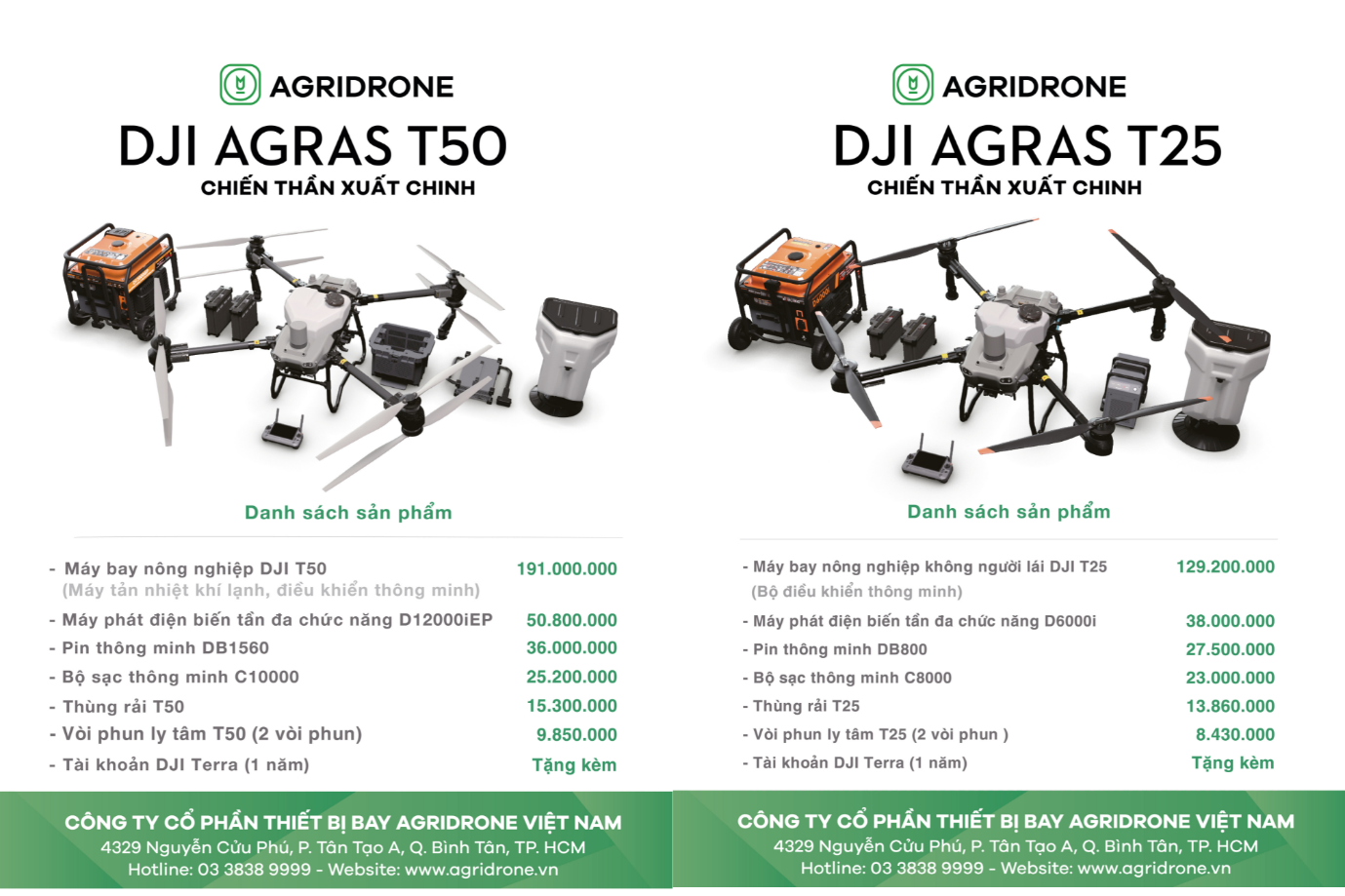 Thị trường máy bay nông nghiệp sôi động khi AgriDrone công bố giá bán T50 tại Việt Nam