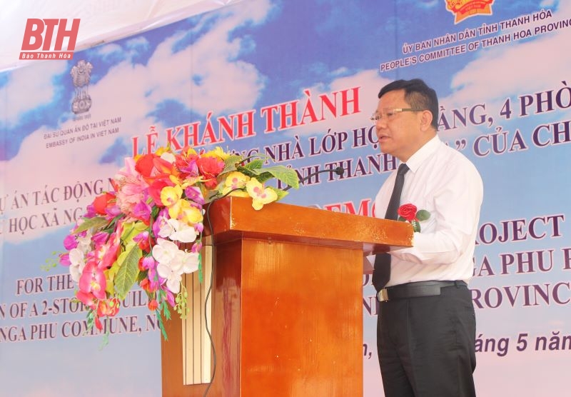 Khánh thành Dự án xây dựng nhà lớp học 2 tầng, 4 phòng Trường Tiểu học Nga Phú